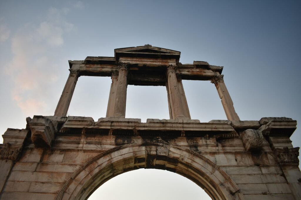 Hadrian's Arch Athens - Roman monumental gateway symbolizing Roman influence.