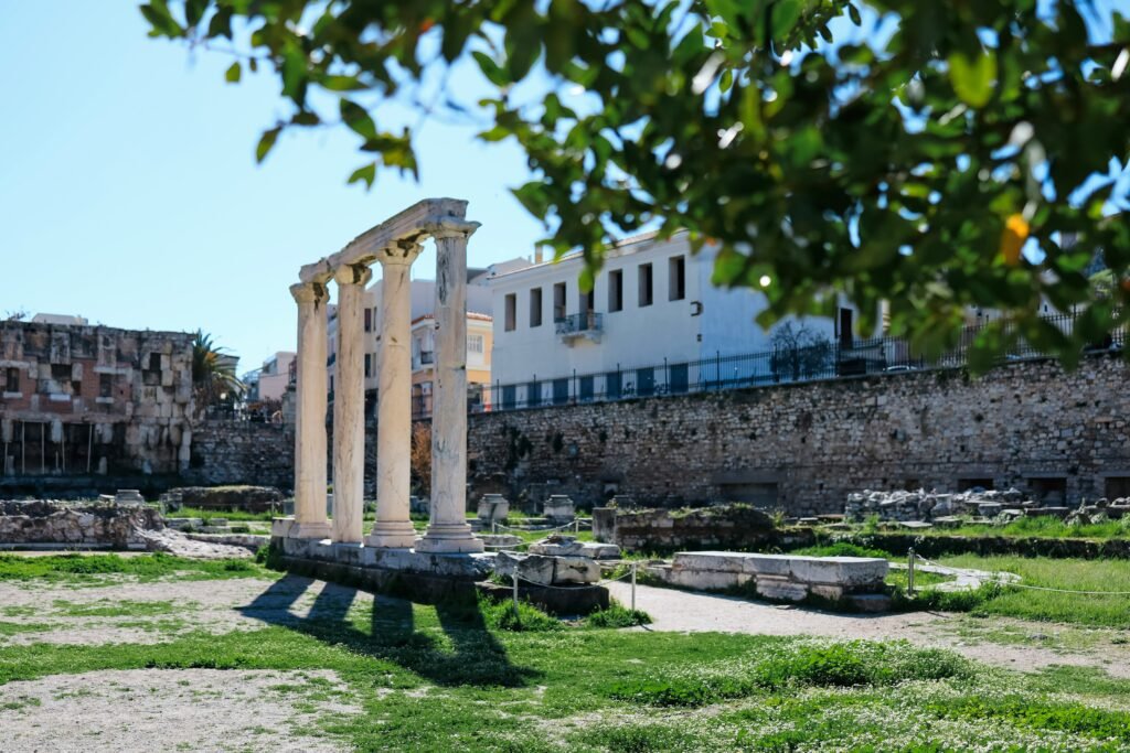 Ancient Roman Agora Athens - Ruins of the Roman marketplace.